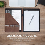 Samsill Faux Leather Padfolio, Tan/Brown (SAM71656)
