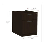 Alera Valencia 3/4 Box Pedestal, 15 5/8" x 20 1/2" x 19 1/4", Espresso