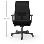 HON Ignition 2.0 Mesh/Fabric Computer and Desk Chair, Black (HONI2M2AMLC10TK)