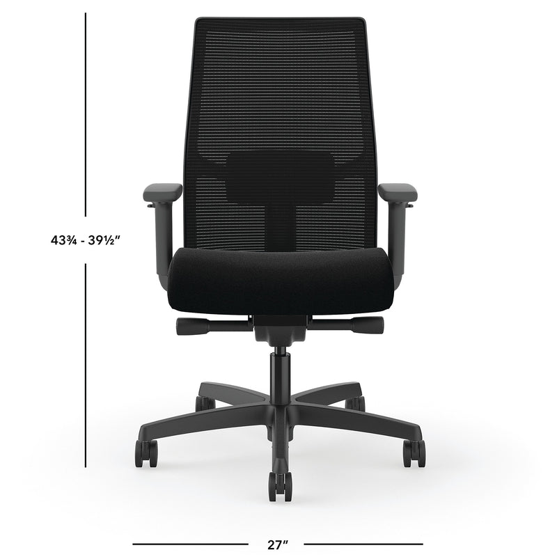 HON Ignition 2.0 Mesh/Fabric Computer and Desk Chair, Black (HONI2M2AMLC10TK)