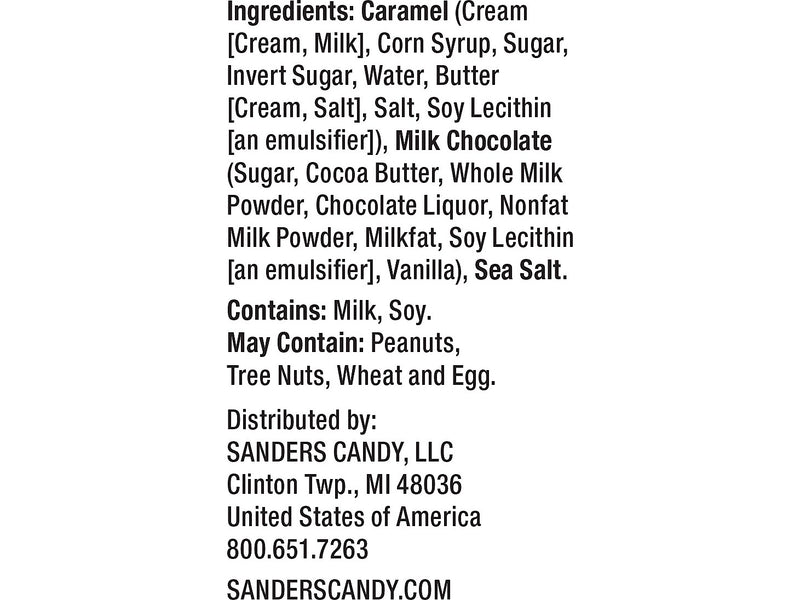 Sanders Small Batch Wonders Milk Chocolate Sea Salt Caramels, 18 Oz. (30986)
