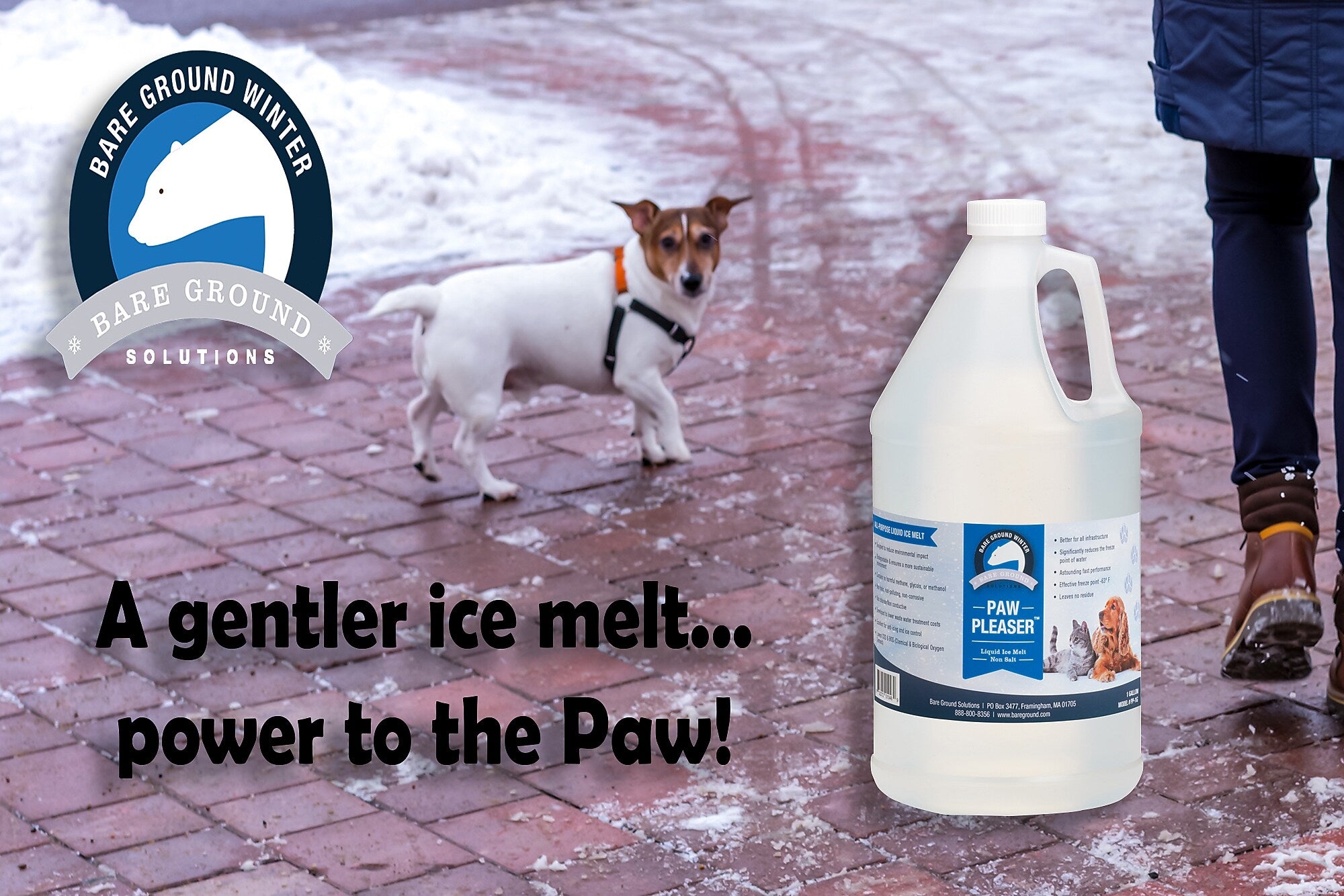 Bare Ground Paw Pleaser Pet Friendly Ice Melt Liquid, 1 Gallon Jug (PP-1G)