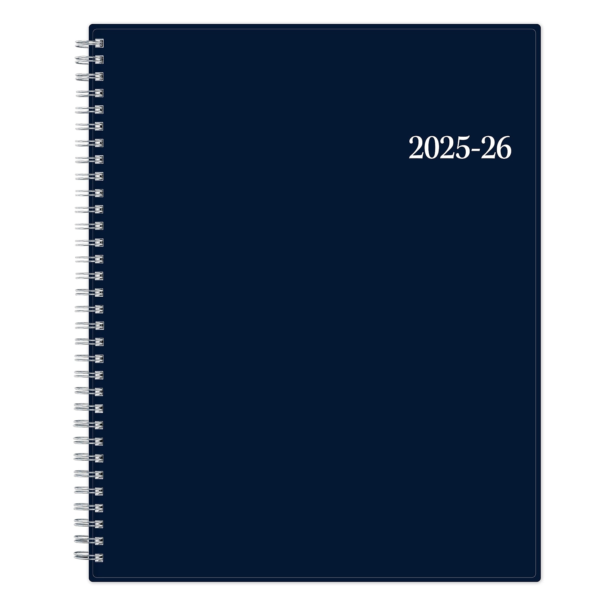 2025-2026 Blue Sky Collegiate 8.5" x 11" Academic Year Weekly & Monthly Planner, Plastic Cover, Navy (148672-A26)