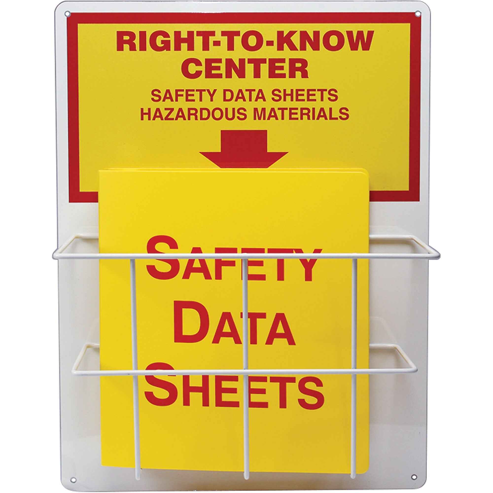 Accuform Signs® Right-to-Know Center, Single Basket, 20" x 15"