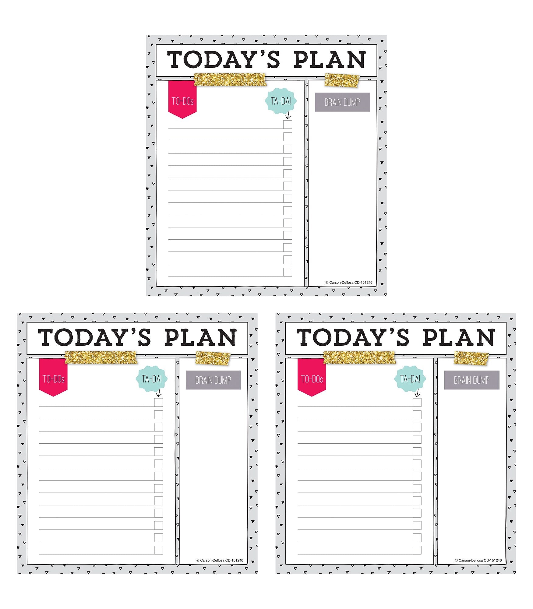 Carson-Dellosa Today's Plan Notepad Set, Multicolored (145399)