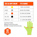 Ergodyne ProFlex 7040 Seamless Knit Cut Resistant Gloves, Food Safe, ANSI A4, Lime, XL, 1 Pair (18015)