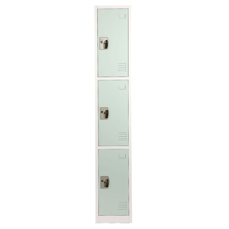 AdirOffice 72'' 3-Tier Misty Green Storage Locker (ADI629-203-MGRN)