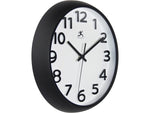 Infinity Instruments Wall Clock, 10.75"Dia. (20296BK-WH)