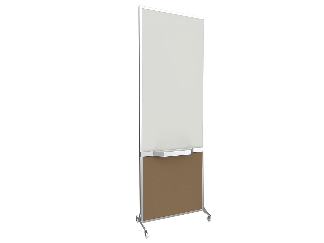 Versare ShieldWrite Level 3 Double Sided Magnetic Painted Steel Mobile Whiteboard, 2' x 6', Latte (1100010)