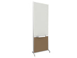 Versare ShieldWrite Level 3 Double Sided Magnetic Painted Steel Mobile Whiteboard, 2' x 6', Latte (1100010)