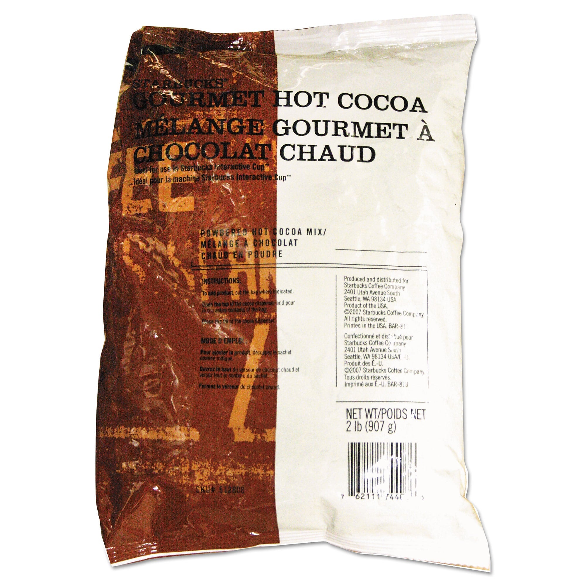 Starbucks® Gourmet Hot Cocoa, 2 lb Bag, 6/Carton