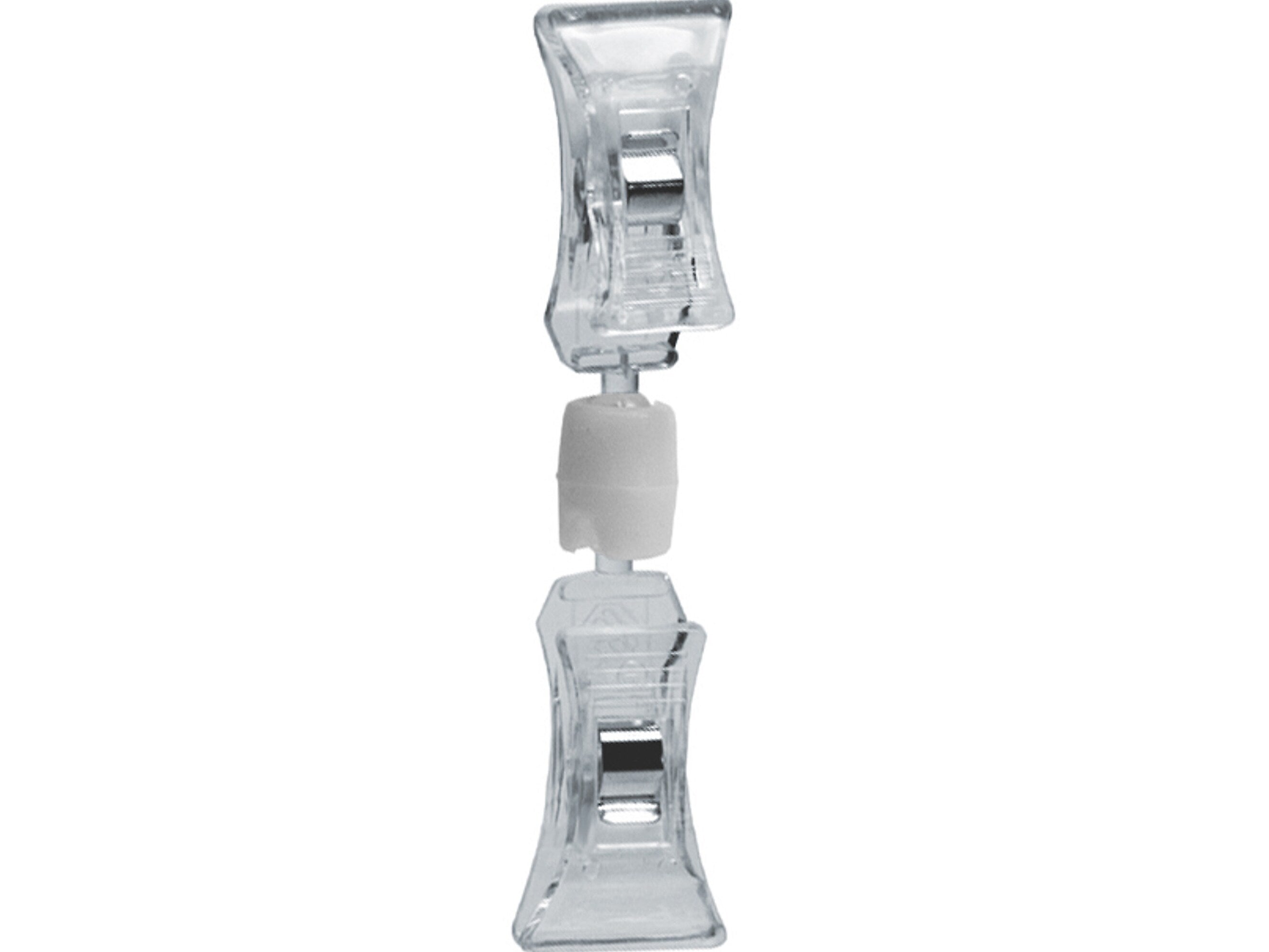 Azar Sign Holder, 0.75" x 3.5", Vertical, Freestanding, Clear, Plastic, 10/Pack (107607)