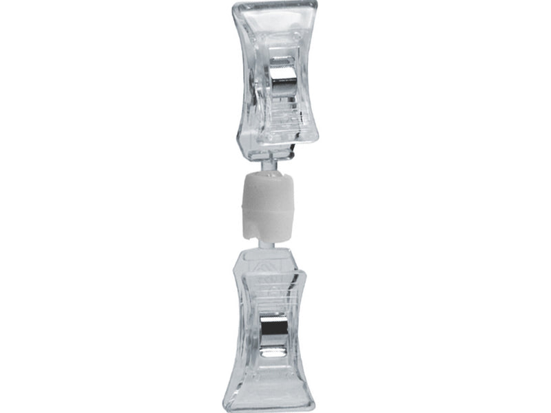 Azar Sign Holder, 0.75" x 3.5", Vertical, Freestanding, Clear, Plastic, 10/Pack (107607)