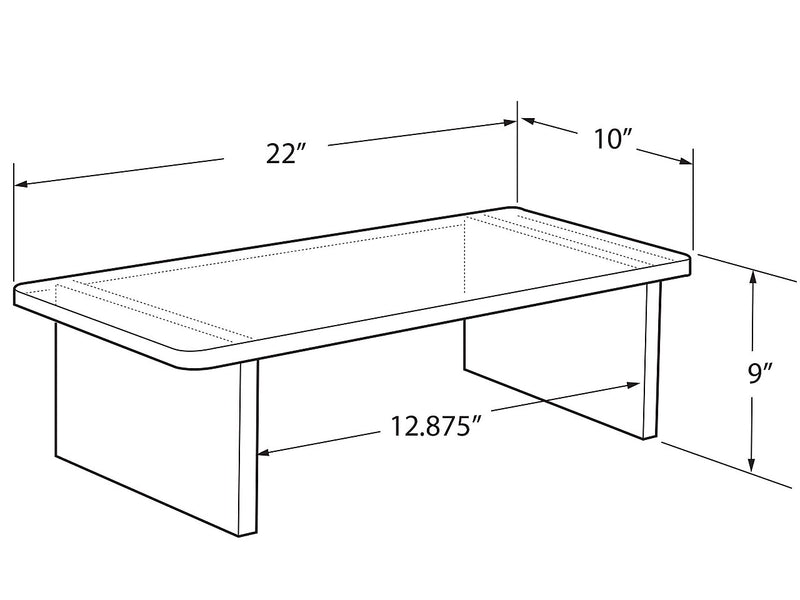 Azar Deluxe 22"W Riser, Clear, Each (515379)