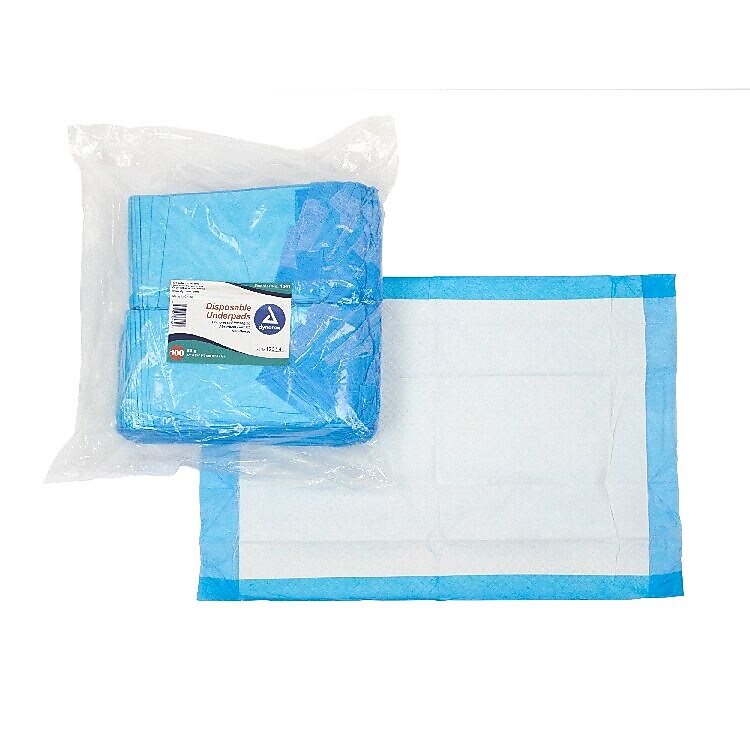 Dynarex Disposable Underpads, Latex Free, 17" x 24", 300/Carton (1341)