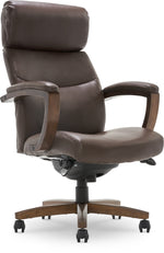 La-Z-Boy Greyson Ergonomic Bonded Leather Swivel Executive Chair, Brown (CHR10086C)