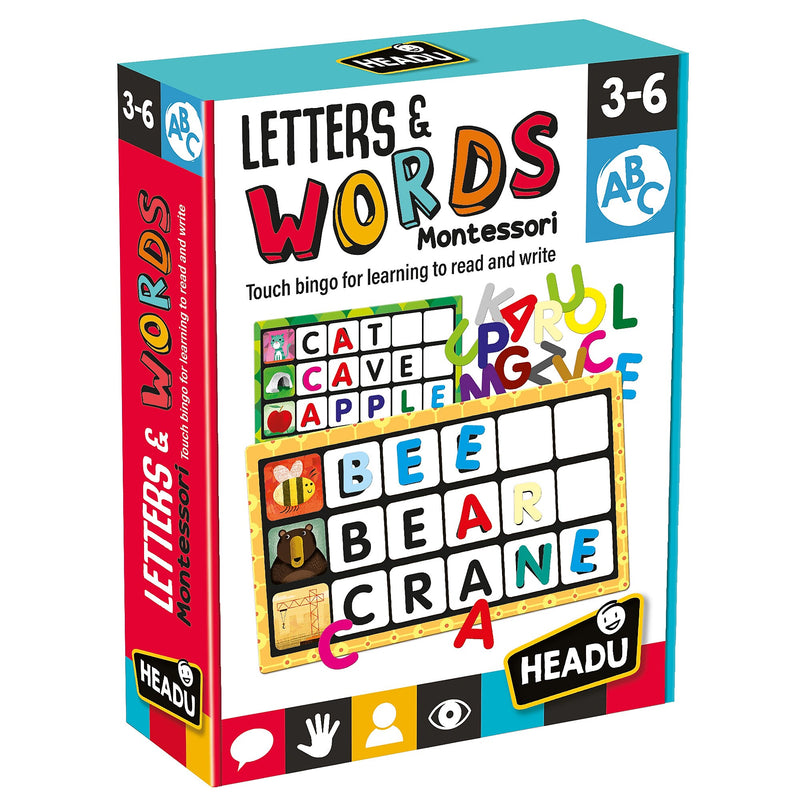 Headu Montessori Touch Bingo Letters & Words (HDUEN20980)