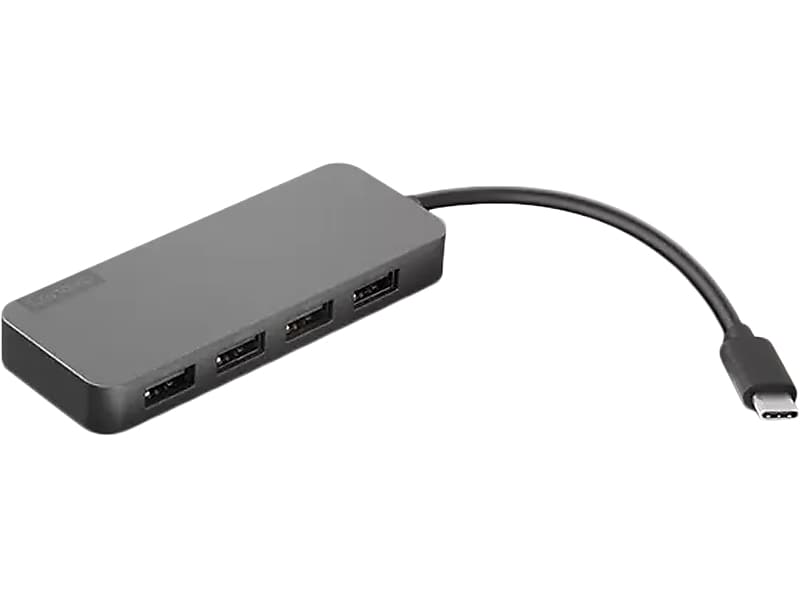 Lenovo 4-Port USB-C Hub, Iron Gray (4X90X21427)