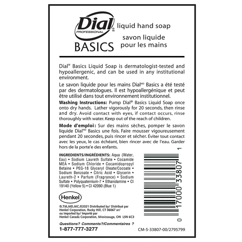 Dial Basics Liquid Hand Soap Refill, Floral, 128 Oz. (06047)