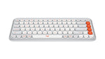 Logitech POP Icon Keys Wireless Keyboard, Off White/Orange (920-012935)