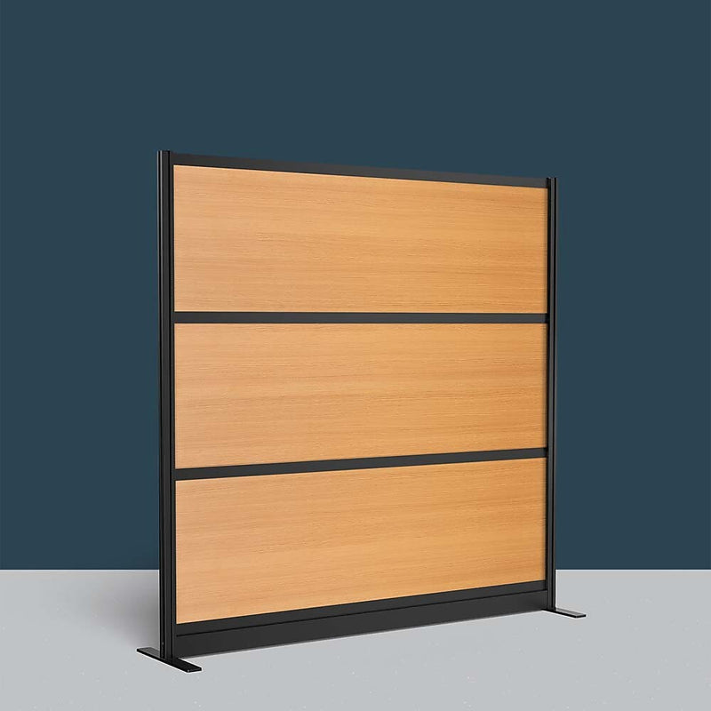 Luxor Beechwood 3-Panel Room Divider, 70"H x 70"W, Beech Grain (PPWL014)