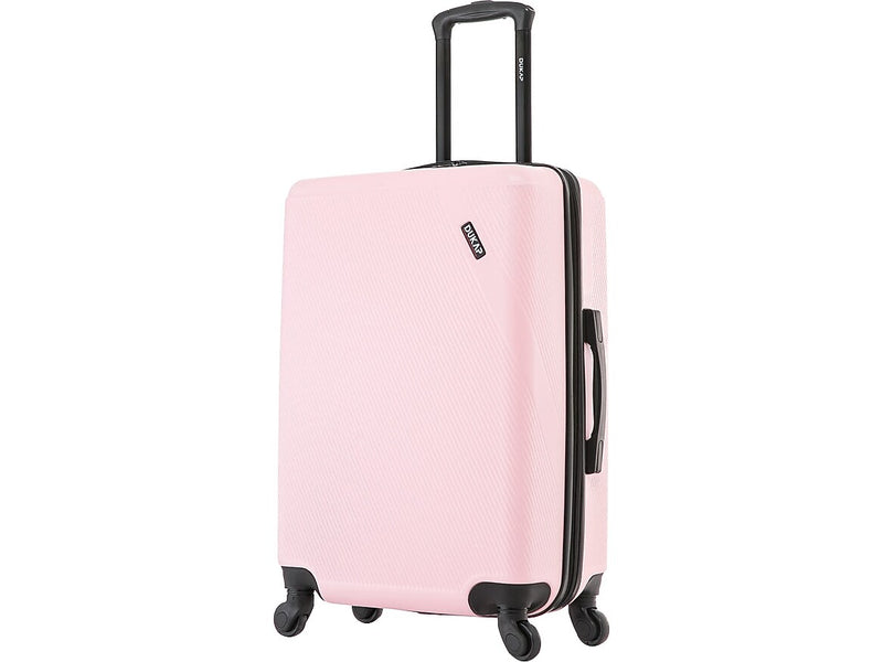 DUKAP Discovery 24" Hardside Suitcase, 4-Wheeled Spinner, TSA Checkpoint Friendly, Pink (DKDIS00M-PNK)