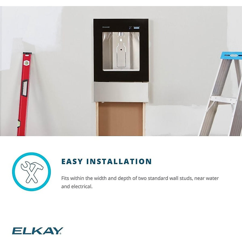 Elkay ezH2O Liv Recessed Hands Free Bottle Filling Station, Refrigerated and Filtered (LBWD06WHK)