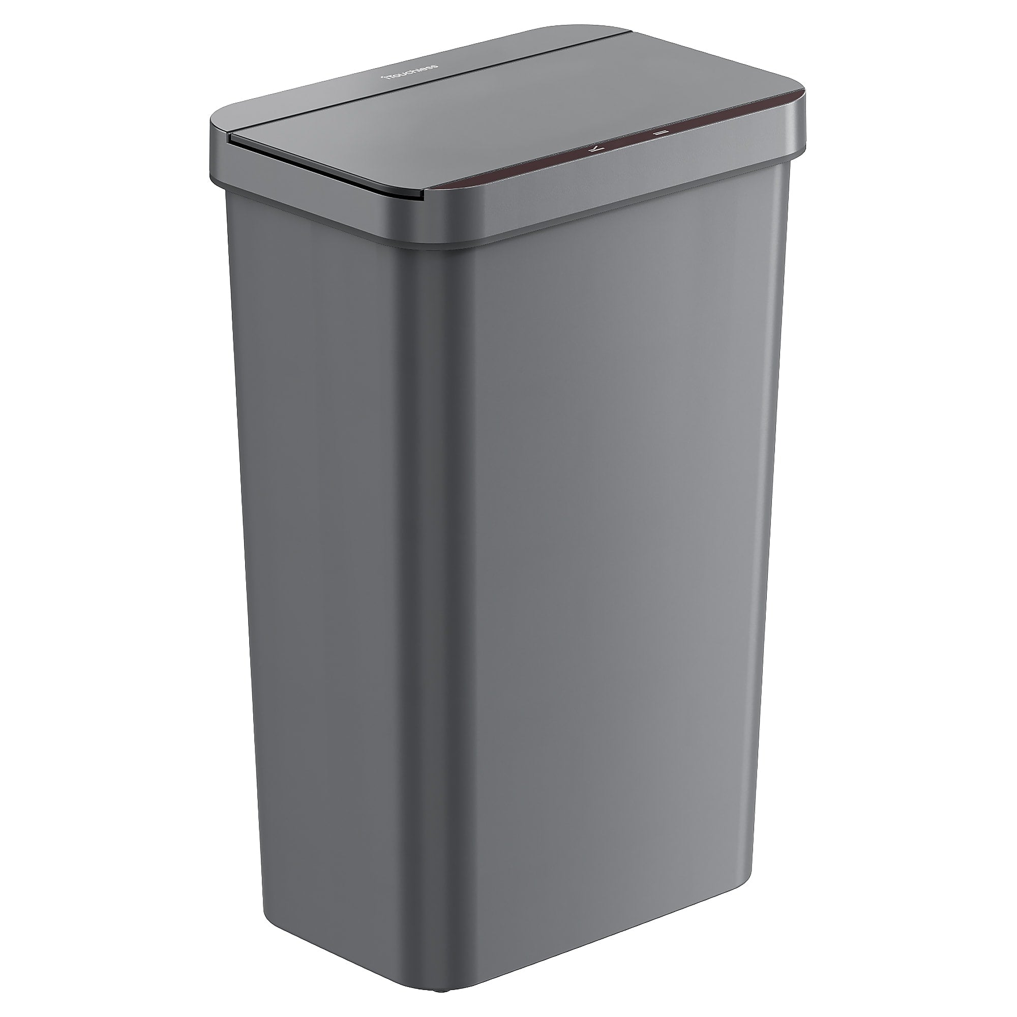 iTouchless Plastic Sensor Trash Can, 13.2 Gallon, Gray (SP13GG)
