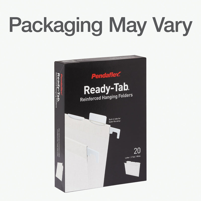 Pendaflex Standard Reinforced Hanging File Folder, 6-Tab, Letter, White, 20/Box (1006985)