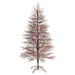 Nearly Natural 7-ft Frosted Berry Twig Artificial Christmas Tree with 450 Multicolored Gum Ball LED Lights (T3258)