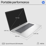 HP 17.3" FHD Laptop, Intel Core i3-N305, 8GB RAM, 512GB SSD, +9.5 hours battery, Windows 11 Home