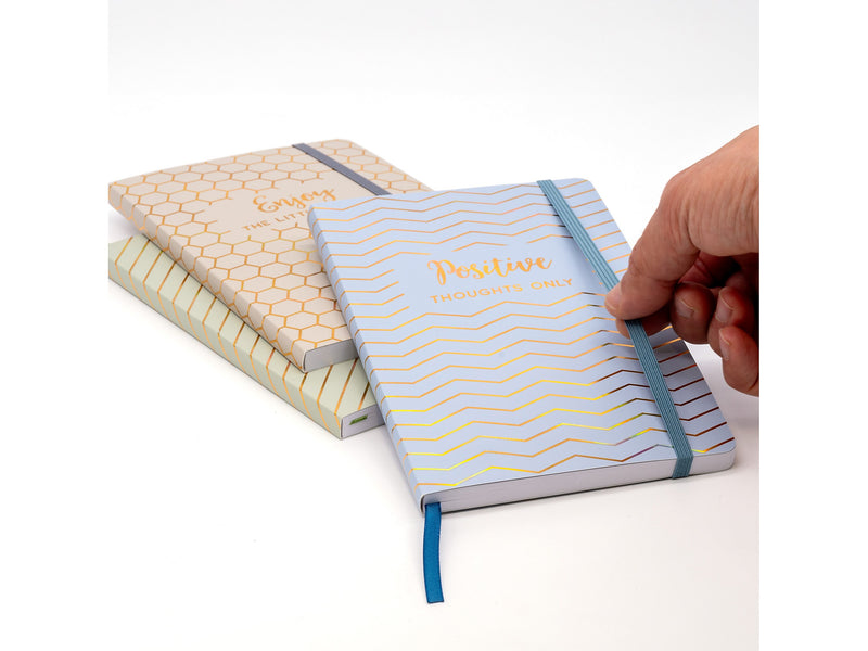 Pukka Pad Haze Journal, 5.8" x 8.3", Blue, 192 Pages, 3/Pack (9977(BE)-HZE)