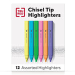 TRU RED™ Tank Highlighter with Grip, Chisel Tip, Assorted, 12/Pack (TR54585)