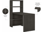 Bush Business Furniture Echo 56W Bookcase Desk, Charcoal Maple (KI60307-03)
