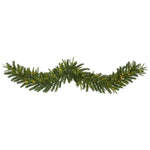 Nearly Natural 6-ft Green Pine Artificial Christmas Garland with 35 Clear LED Lights (W1109)