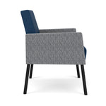 Lesro Mystic Lounge Vinyl Guest Chair, Patriot Plus Blue Ridge/Adler Gray Flannel/Black (ML1101.SBK-02PPBR.03PPBR.04ADGF)