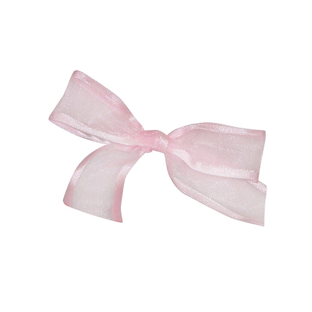 JAM Paper Satin Sheer Bows, Light Pink Sheer, 100/Pack (52640349163)