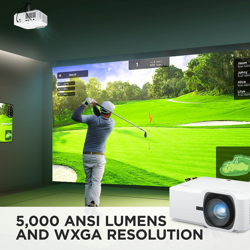 ViewSonic 5000 Lumens 1080P Laser Projector with 1.6x Optical Zoom, White (LS741HD)
