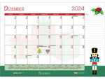 2024-2025 House of Doolittle Seasonal Holiday Depictions 22" x 17" Academic Monthly Desk Pad Calendar (1395-25)