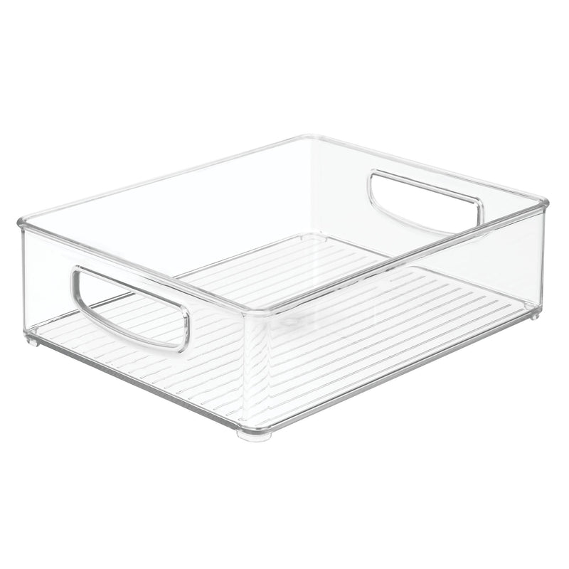 iDESIGN Small Stackable Plastic Storage Bin, Clear (63698)