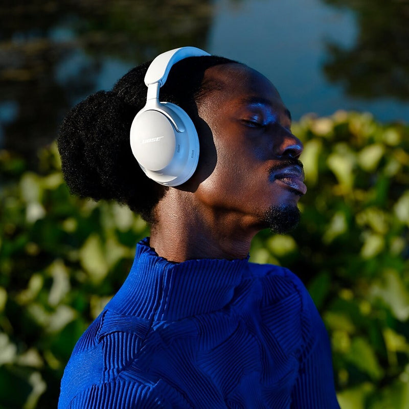 Bose QuietComfort Ultra Wireless Noise Cancelling Over-the-Ear Headphones, White Smoke (880066-0200)