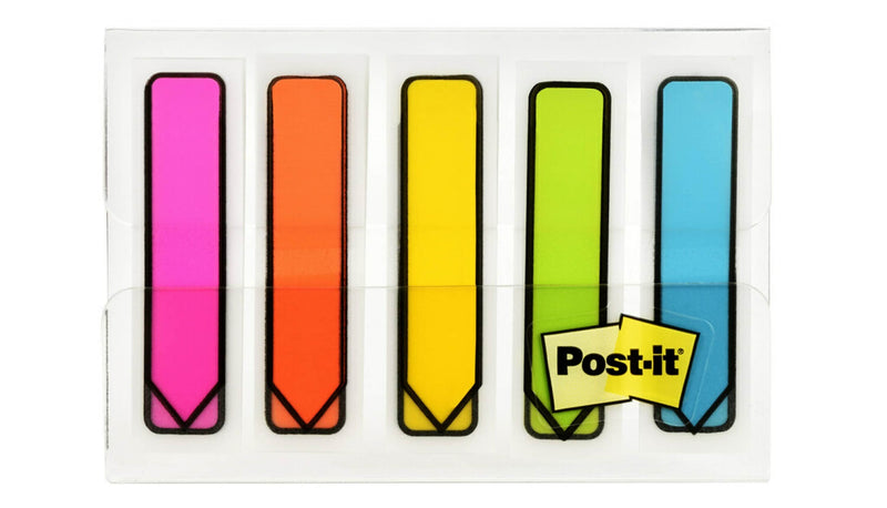 Post-it Arrow Flags, .47" Wide, Assorted Colors, 100 Flags/Pack (684-ARR2)