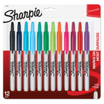 Sharpie Retractable Permanent Markers, Fine Tip, Assorted, 12/Pack (32707)