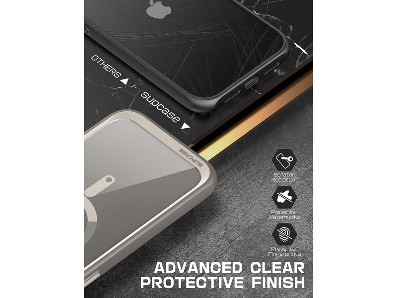 SupCase Unicorn Beetle MAG MagSafe Phone Case for iPhone 15 Pro Max, Gray (SUP-iPhone2023Max-6.7-UBMag-Gray)