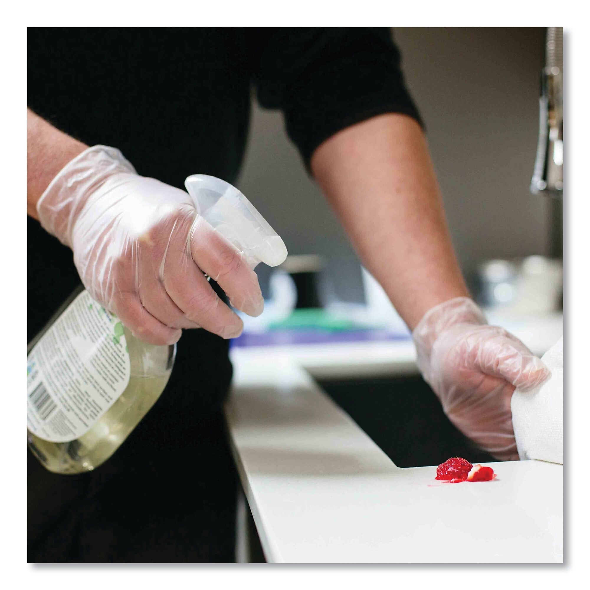 X3 by AMMEX Industrial Vinyl Gloves, Powder-Free, 3 mil, Medium, Clear, 100/Box, 10 Boxes/Carton