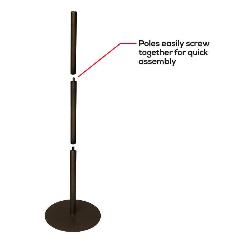 Deflecto Document Holder, 8.5" x 11", Vertical, Freestanding, Black Acrylic (692056)