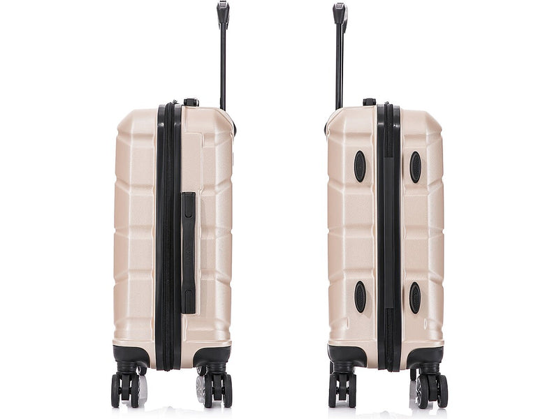 DUKAP Sense 20" Hardside Suitcase, 4-Wheeled Spinner, TSA Checkpoint Friendly, Champagne (DKSEN00S-CHA)