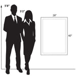 Azar Sign Holder, 28" x 40", Wall Mounted, Silver, Acrylic (105536)