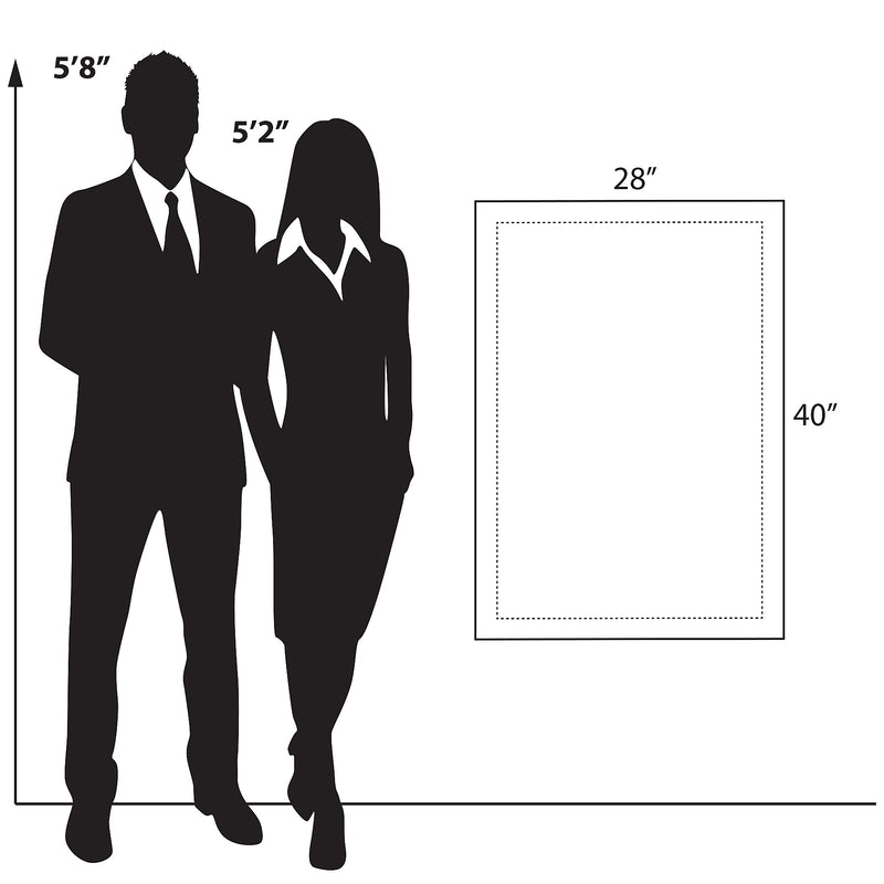 Azar Sign Holder, 28" x 40", Wall Mounted, Silver, Acrylic (105536)