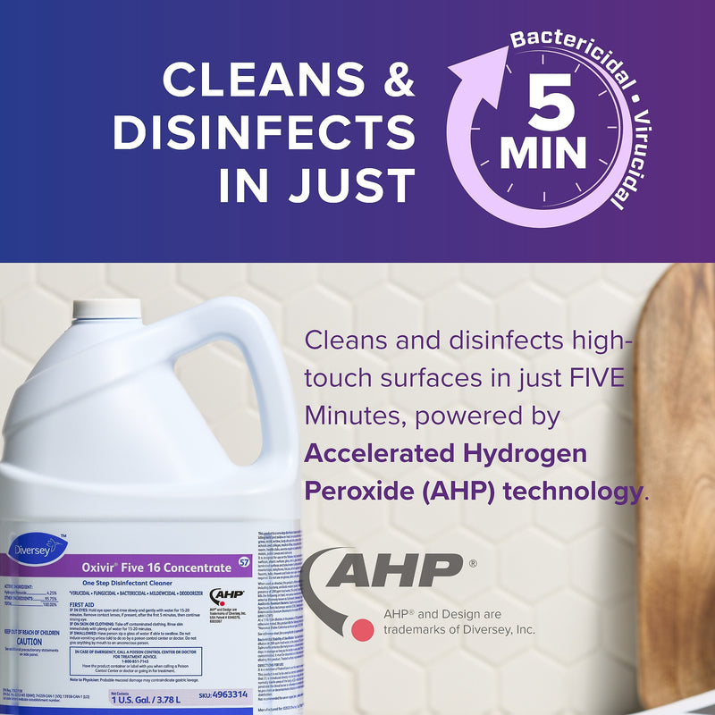 Oxivir Five 16 Cleaner Disinfectant, 128 Oz., 4/Carton (4963314)